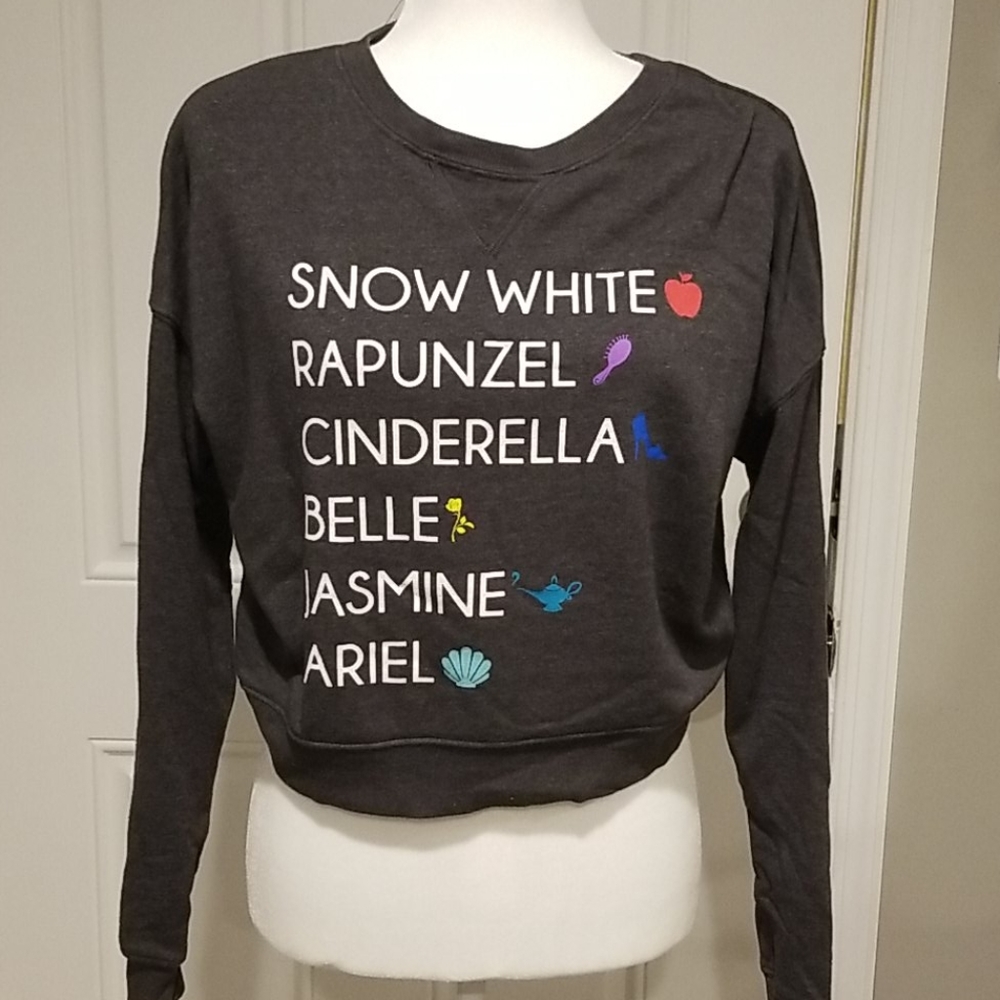 Crop Disney Princess Sweater - Picture 1 of 2